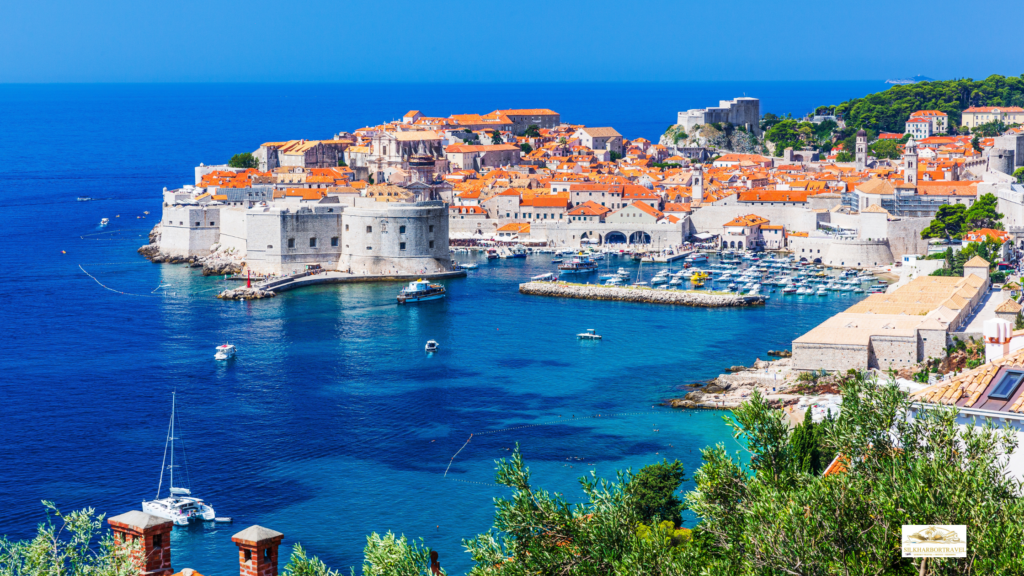 Scenic Dubrovnik, Croatia coastline with Adriatic water and historic seaside city views, illustrating best mediterranean cruise itineraries.