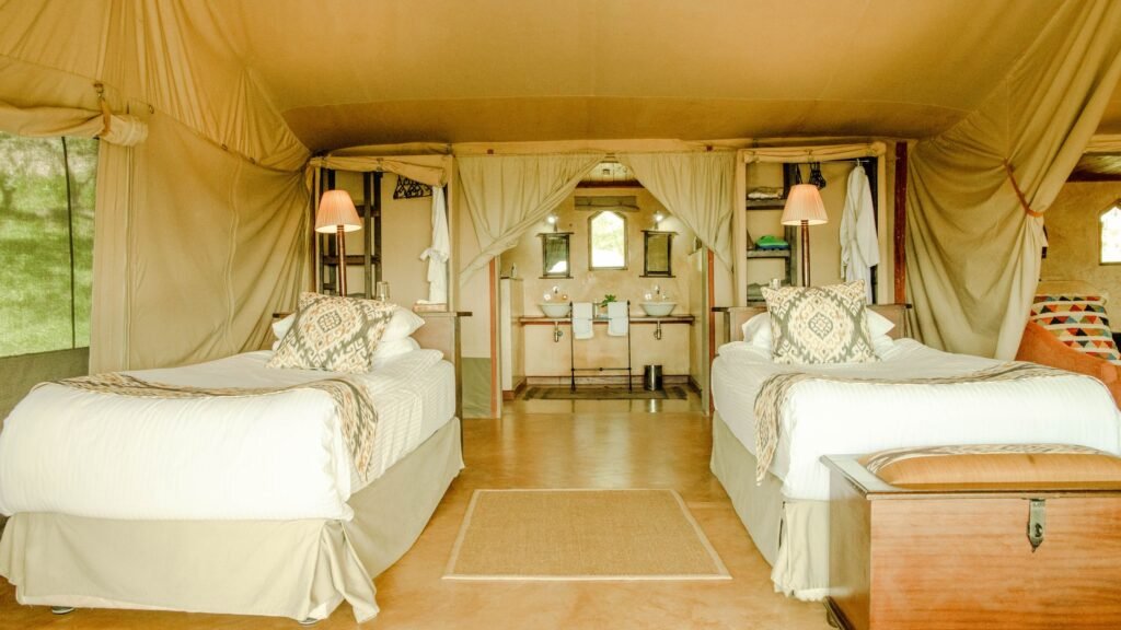Luxury safari tent featured image for cancellation windows luxury safari lodges vs beach resorts comparison